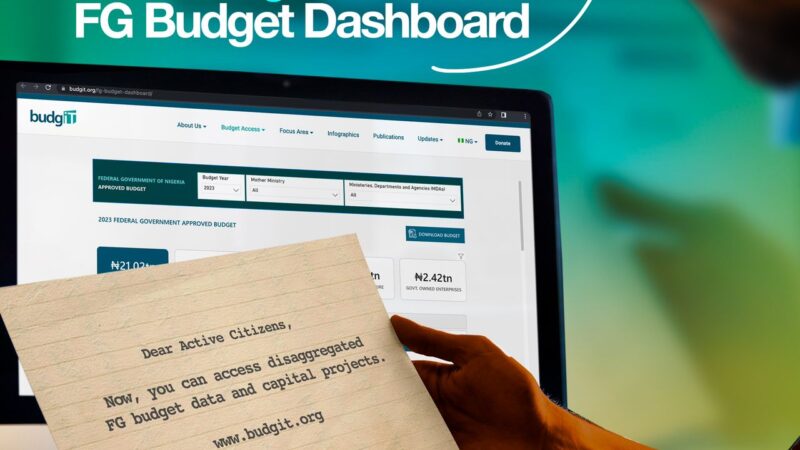 BudgIT Launches FG Budget Dashboard; Gives Citizens Access to Disaggregated Budget Data. 