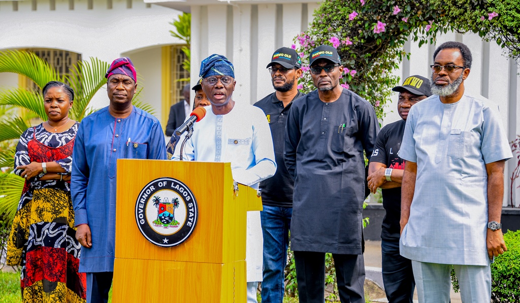 Photos: Sanwo-Olu Addresses Lagosians On The Ongoing Situation In The Nation, At The Lagos House