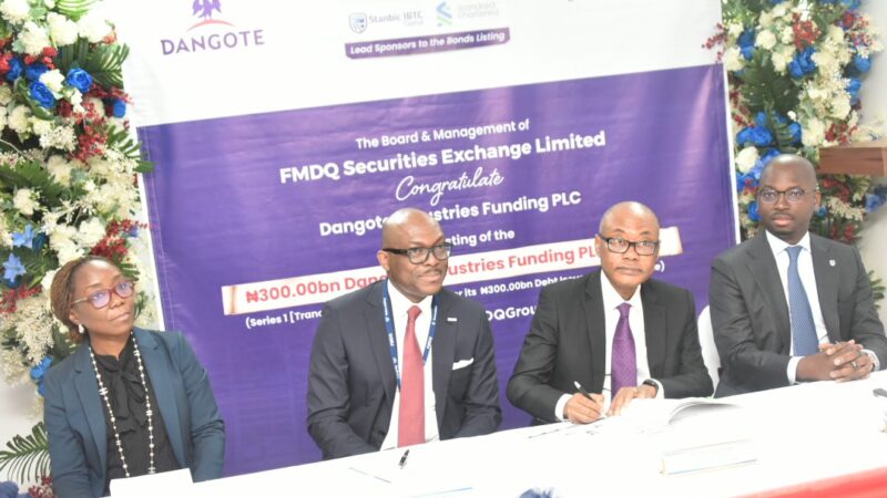 Dangote Lists N300bn Series 1 And 2,  Larges Bonds On NGX, FMDQ