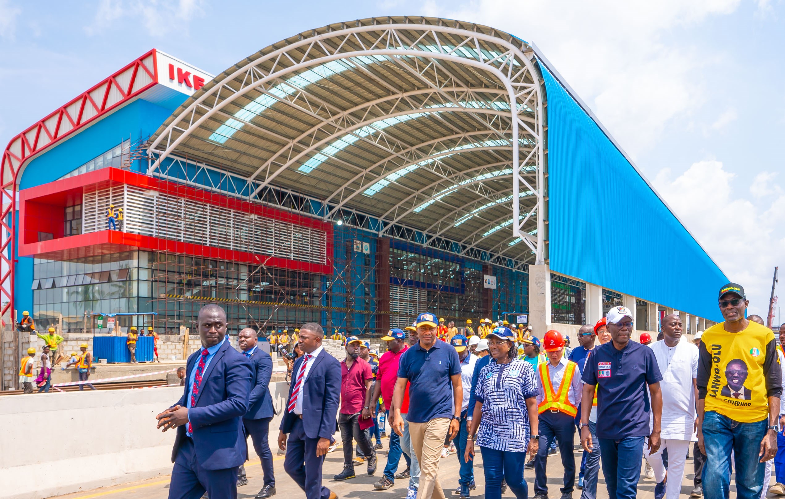Photos: Gov Sanwo-Olu On Inspection Visit To Ongoing Construction Of The Ikeja Red Line Rail Terminal