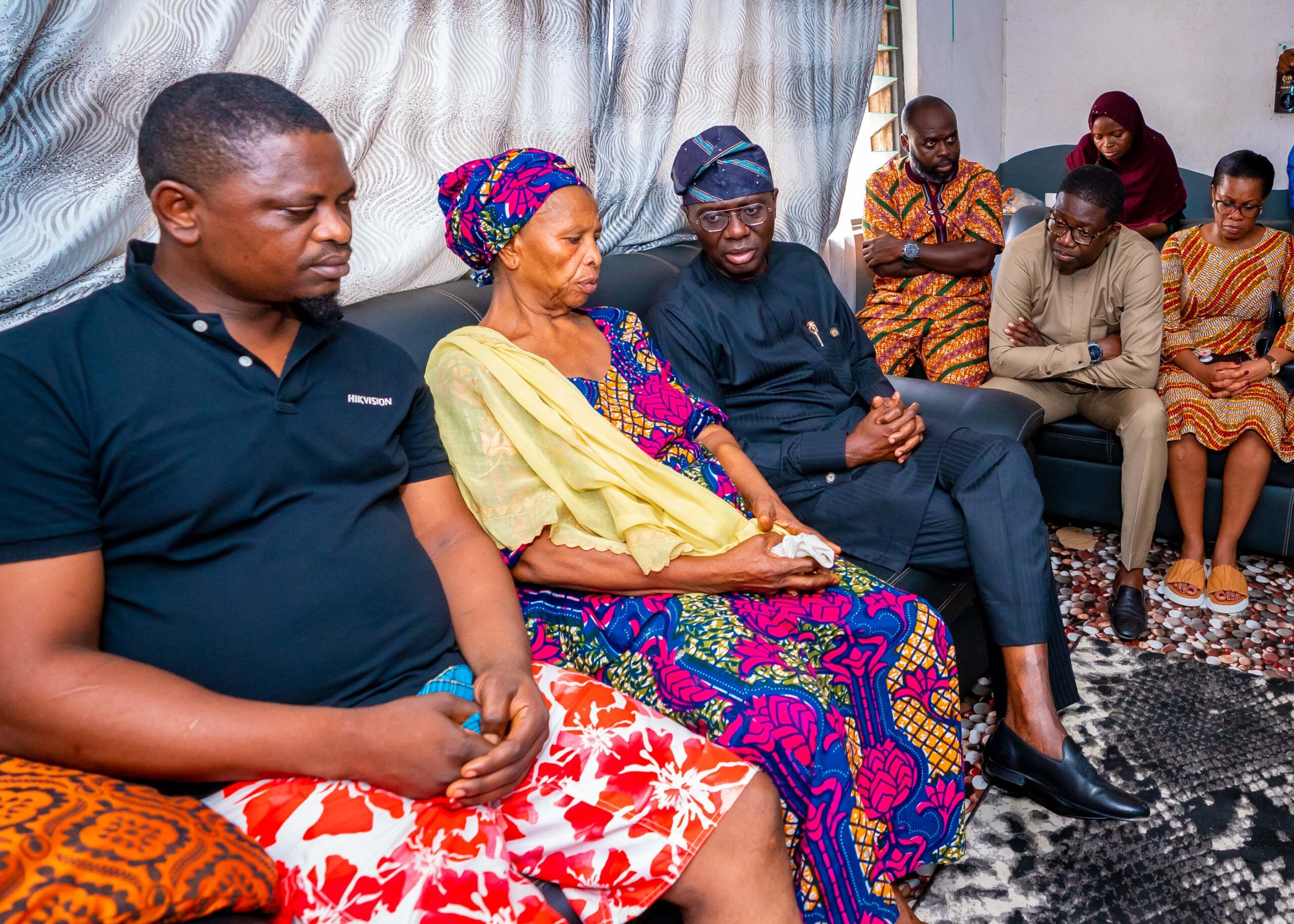 Photos: Gov Sanwo-Olu Pays Condolence Visits To Families Of Deceased In The Train Accident On Friday
