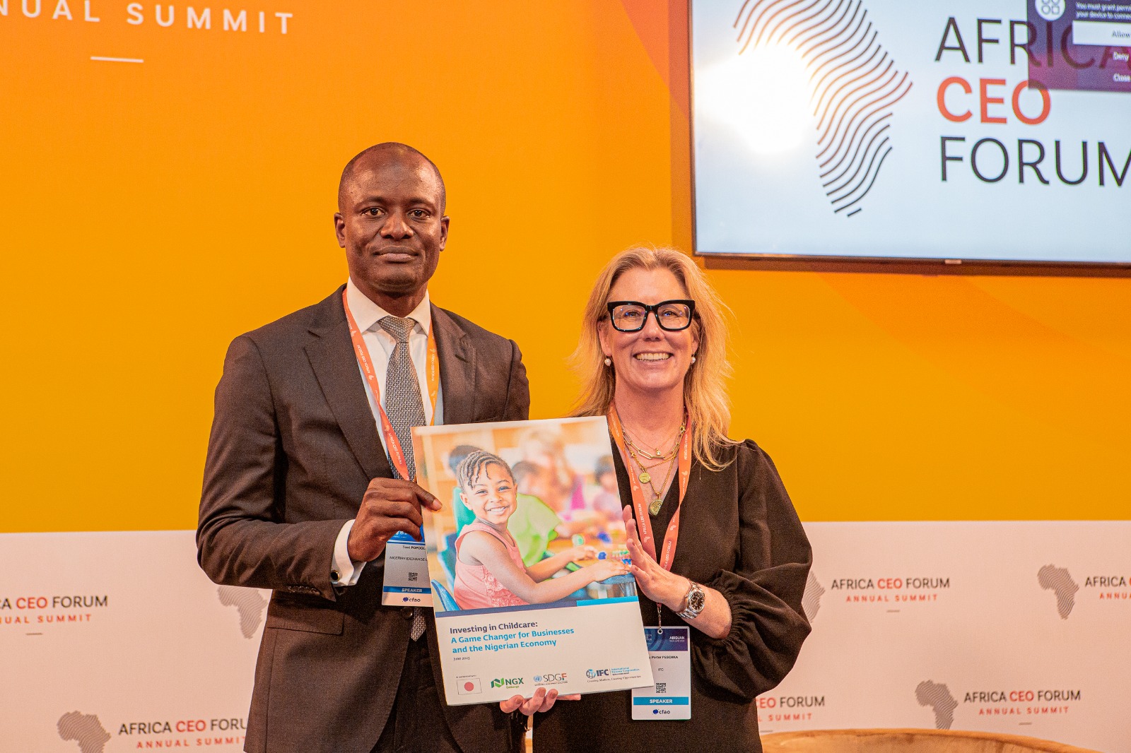 Photo: The launch Of Child Care Report – Africa CEO Forum In Abidjan Cote D’ Ivoire