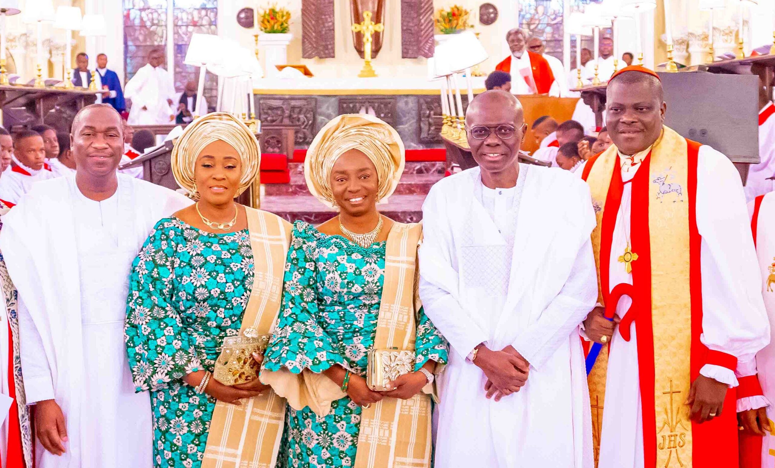 Photos: Gov Sanwo-Olu, Dep Gov Hamzat At Second Term Inauguration Thanksgiving Service At The Cathedral Church Of Christ, Marina, Lagos
