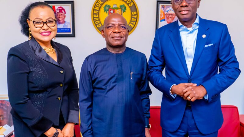 Photos: Gov Sanwo-Olu Receives Governor Alex Otti Of Abia State At Lagos House, Marina