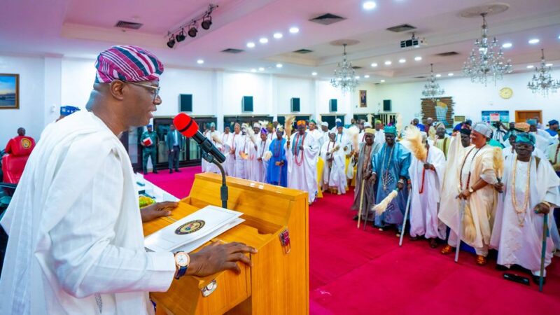 Photos: Gov Sanwo-Olu Inaugurates Newly Approved Lagos State Council Of Obas At Lagos House, Alausa Ikeja