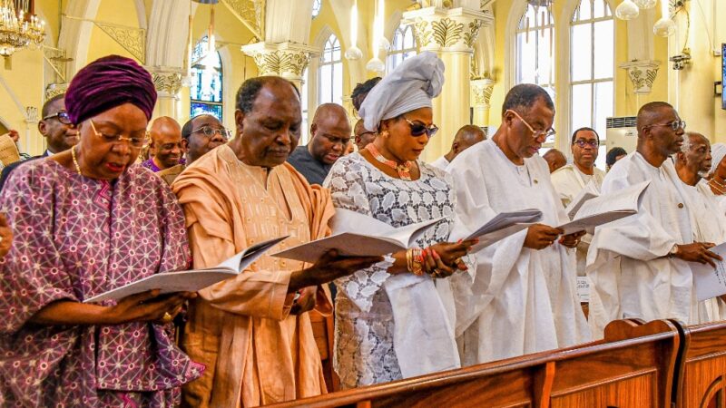 Photos: Gov Sanwo-Olu Attends Commendation Service Of Late Otunba Subomi Balogun At The Cathedral Church Of Christ, Marina, On Thursday