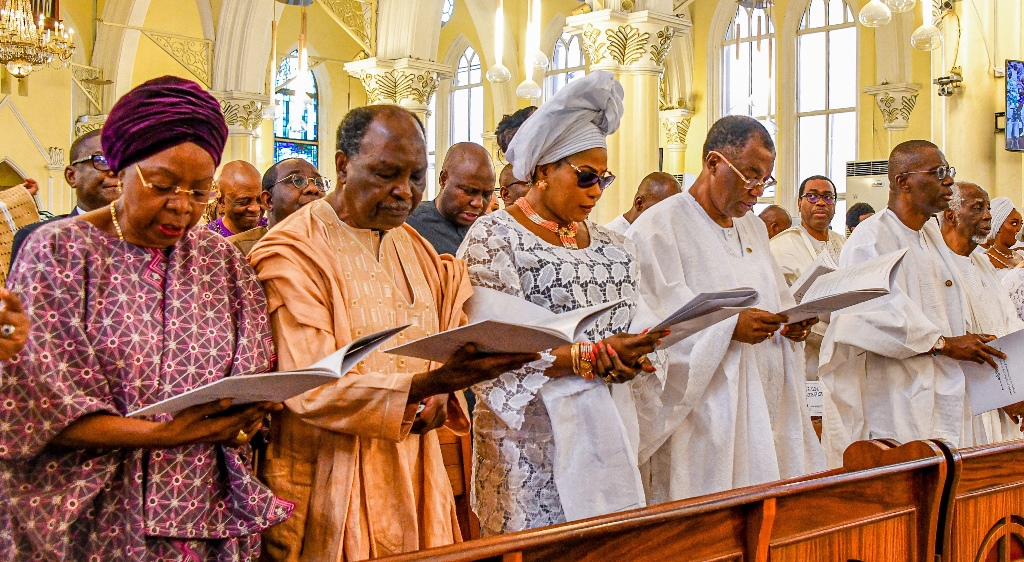 Photos: Gov Sanwo-Olu Attends Commendation Service Of Late Otunba Subomi Balogun At The Cathedral Church Of Christ, Marina, On Thursday