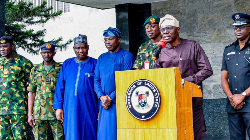 Photos: Gov.Sanwo-Olu Briefs Media After State Security Council Meeting On Monday