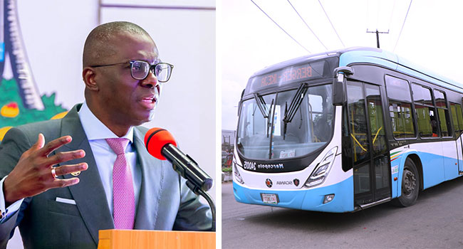Sanwo-Olu Reduces Fares Of Lagos Public Buses By 50%