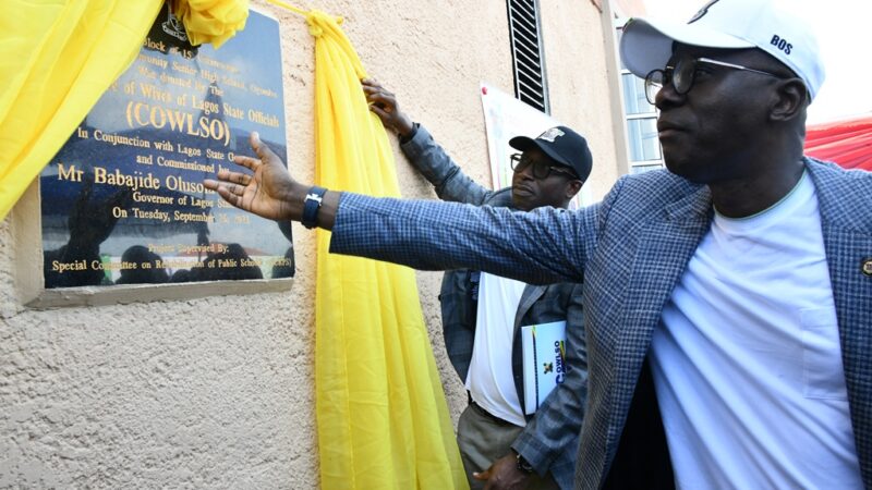 Photos: Gov Sanwo-Olu Officially Commissions Ogombo Senior High School, Lagos, On Tuesday