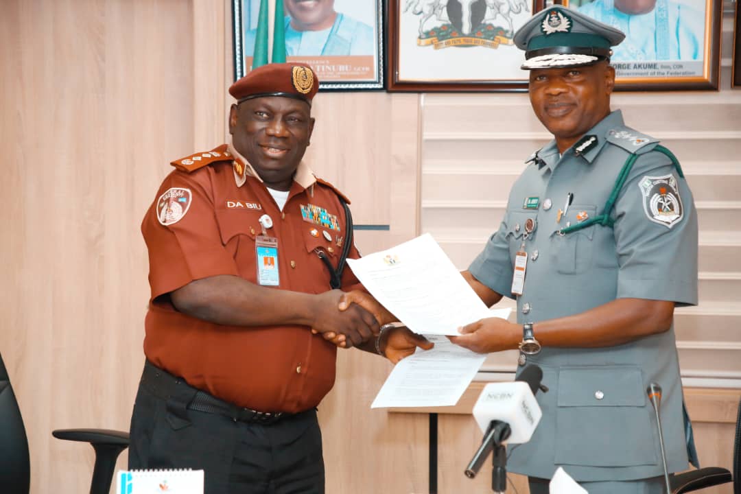 Nigeria Customs Signs MoU With FRSC, To Collaboration On Data Sharing In Fighting Smuggling Of Vehicles