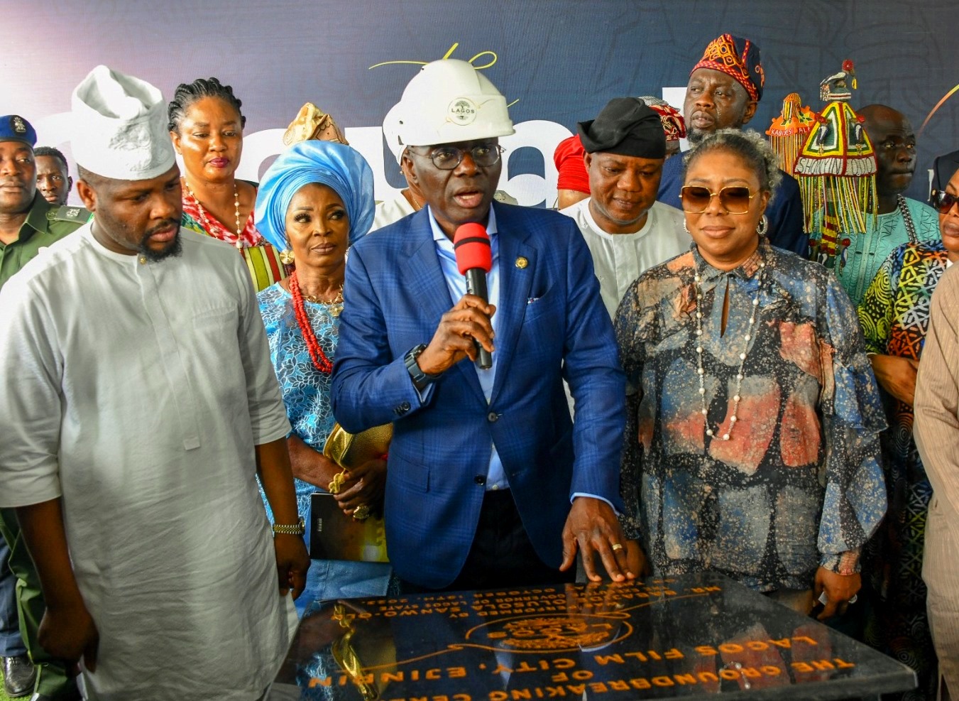 Photos: Gov. Sanwo-Olu At The Official Groundbreaking Ceremony Of Lagos Film City Project In Ejirin, Epe