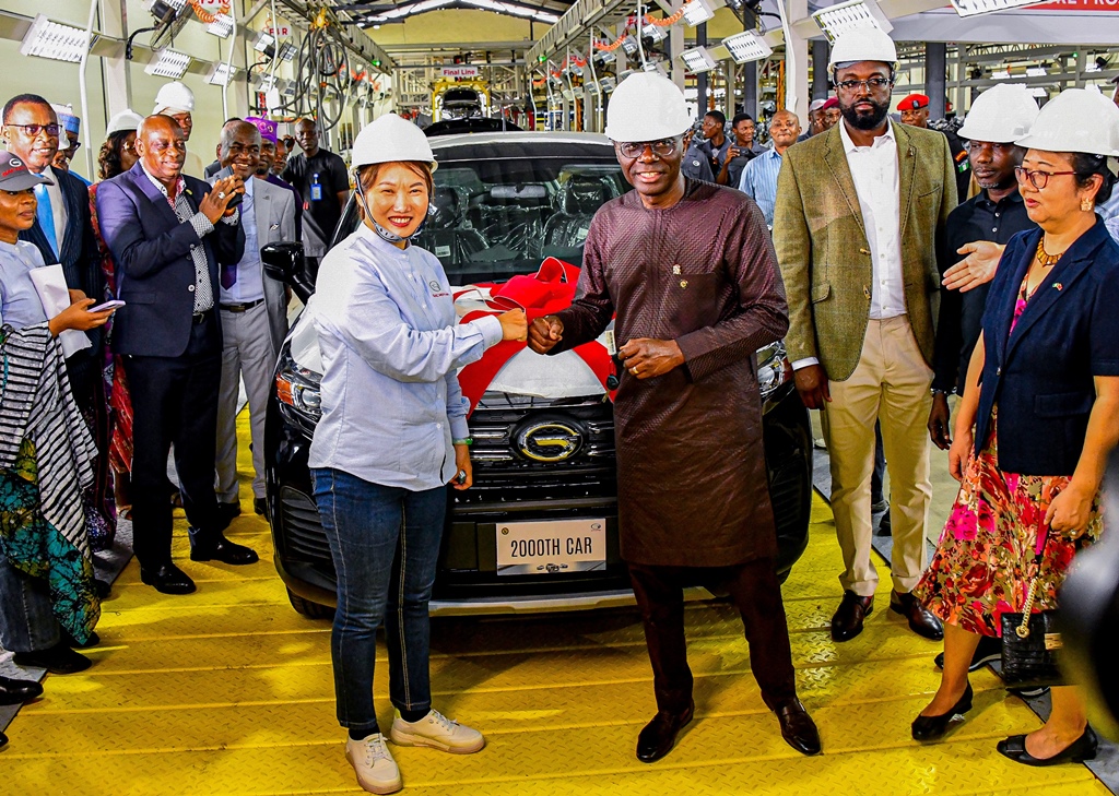 Photos: Gov. Sanwo-Olu Attends Completion Ceremony Of The First 2000 Cars Assembled By GAC Motors In Lagos On Tuesday