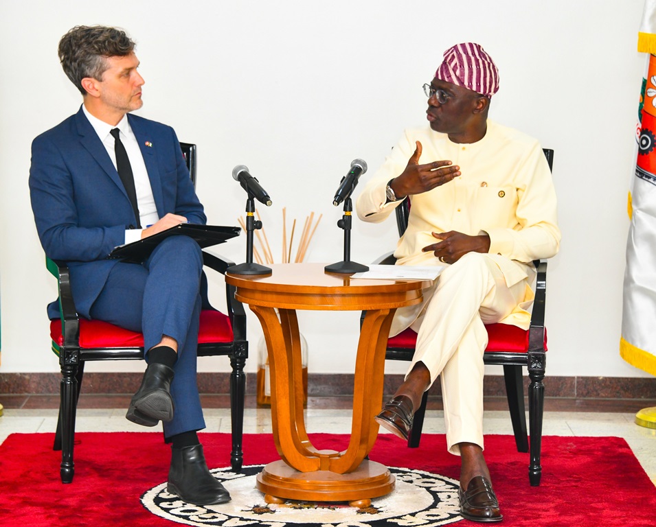Photos Gov.Sanwo-Olu Receives Denmark Ambassador To Nigeria, H.E Sune Krogstrup At Lagos House, Marina