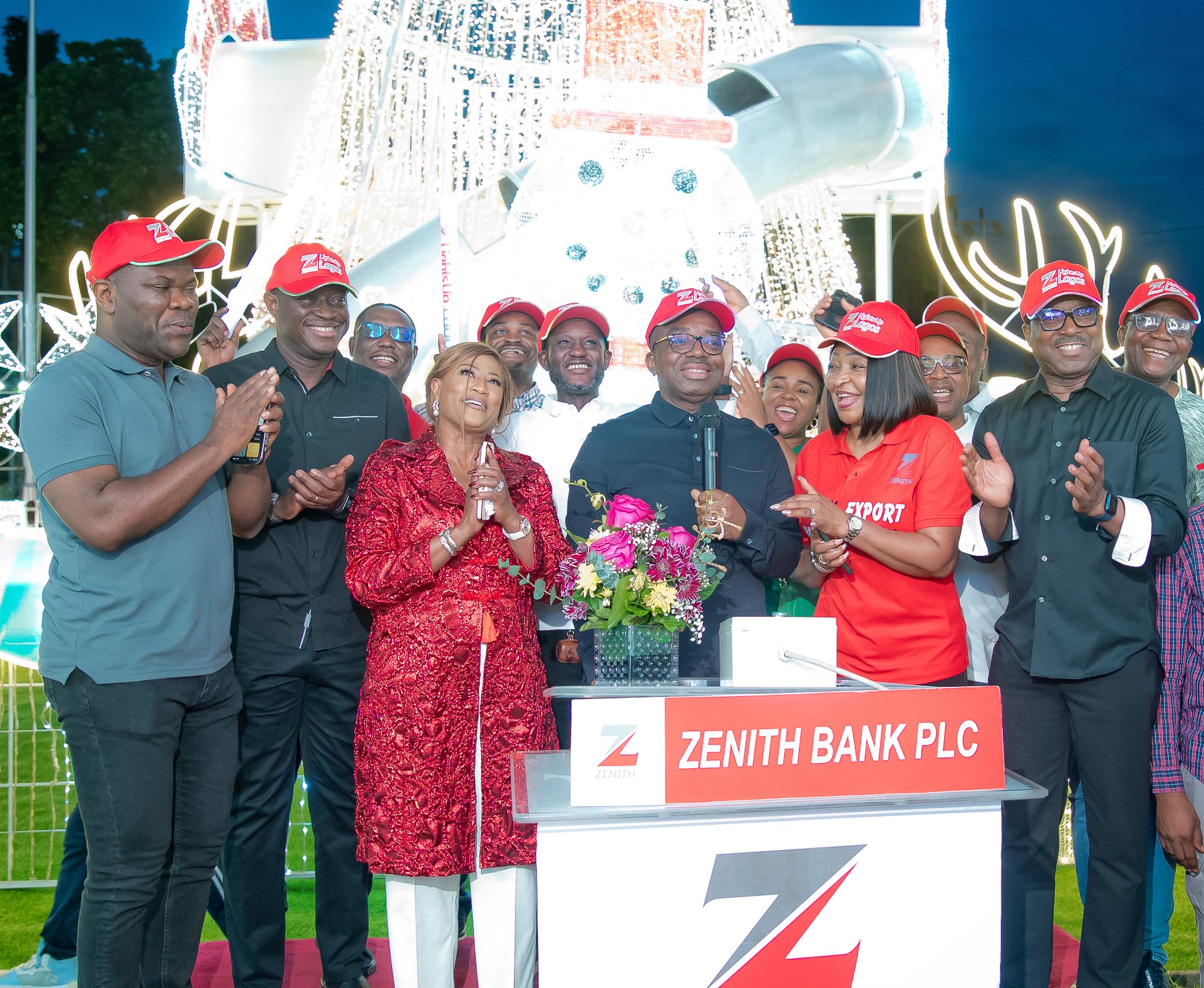 Zenith Bank Heralds Christmas And Yuletide Season With Ajose Adeogun Street Light-Up