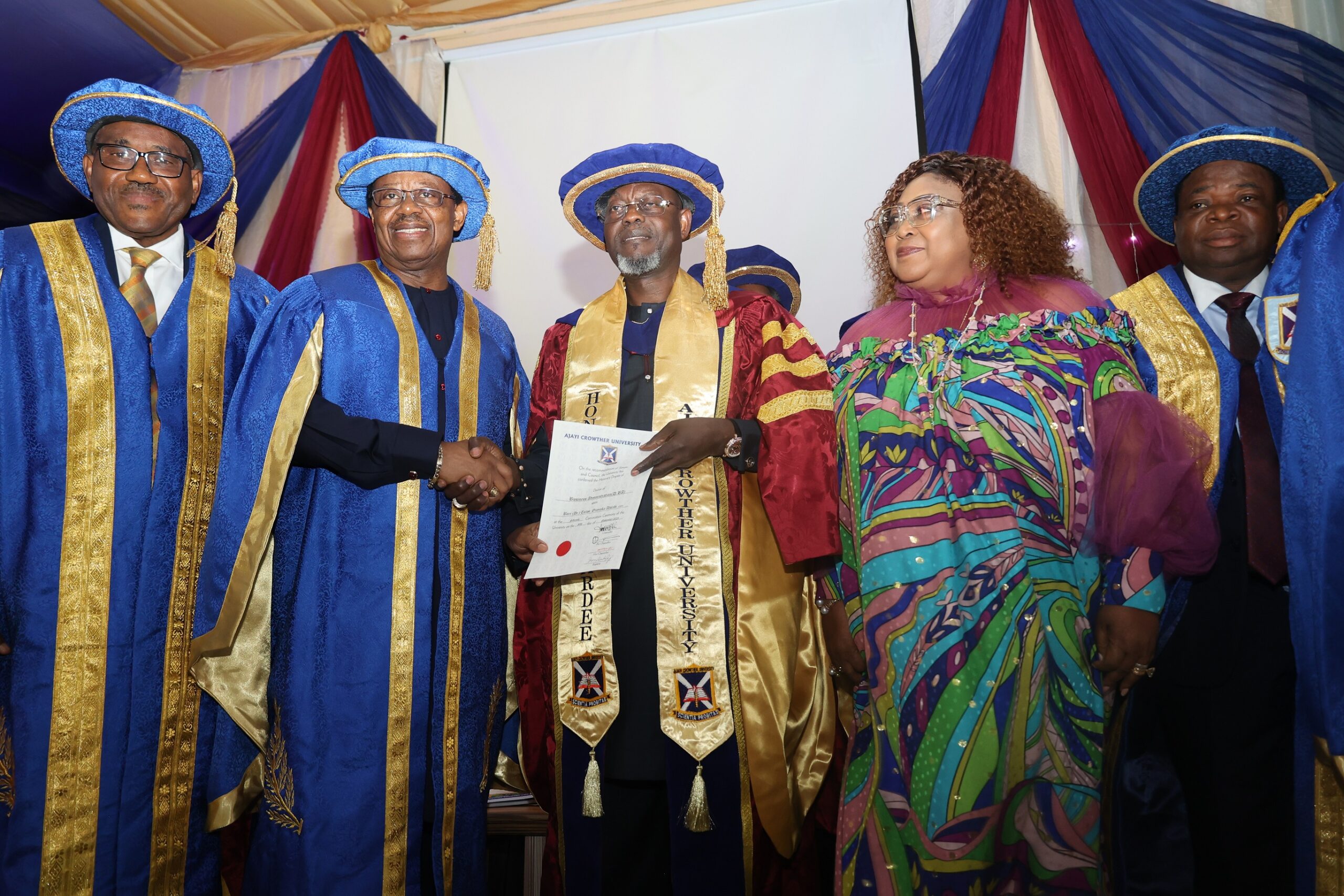 Chairman, SIFAX Group, Afolabi Receives Honorary Doctorate Degree From Ajayi Crowther University