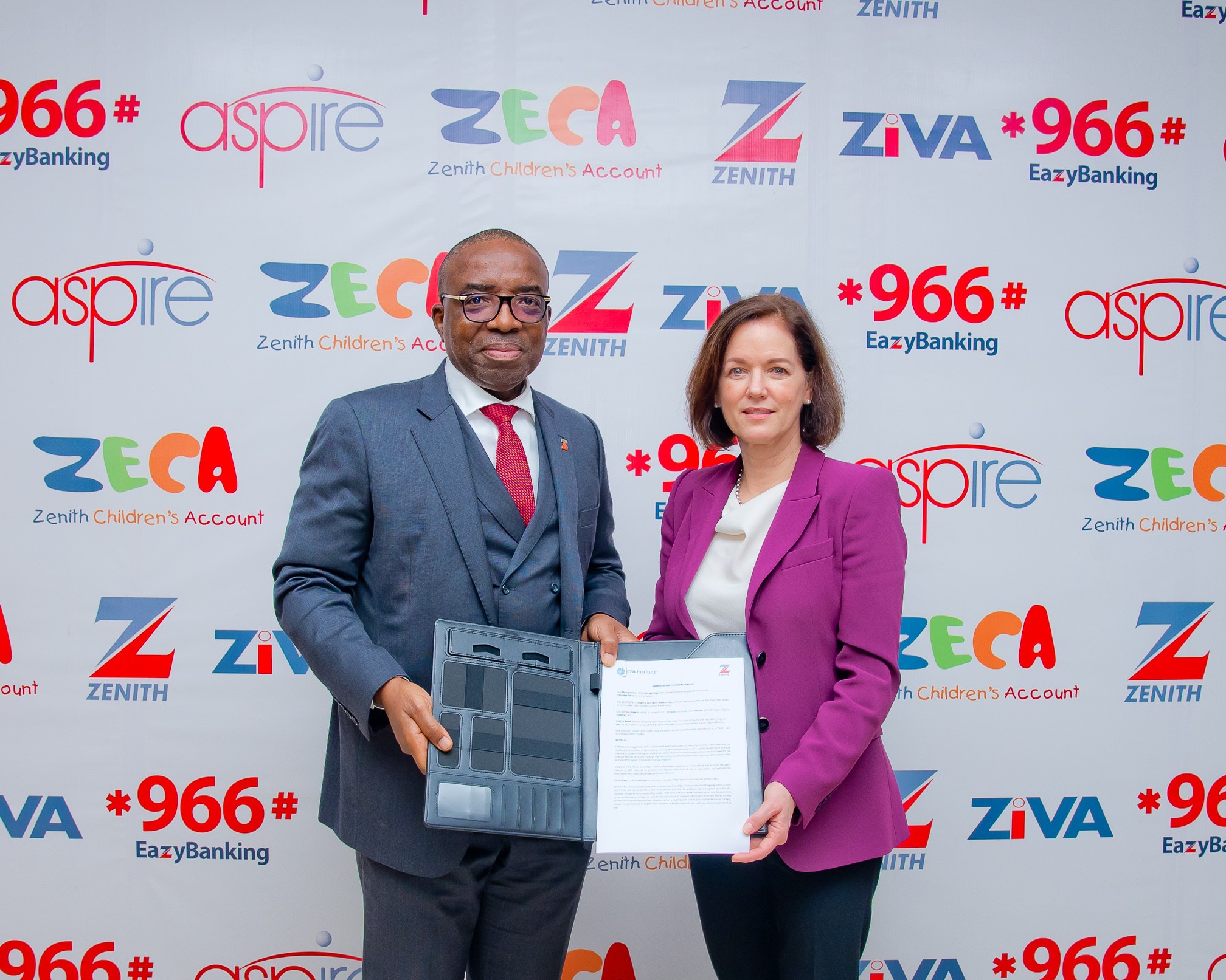 Zenith Bank Signs MOU With CFA InstituteTo Develop Finance,  Investment Professionals