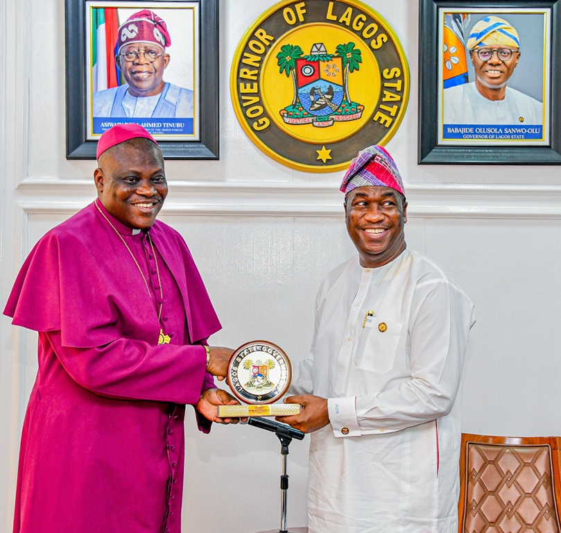 Photos: Gov. Sanwo-Olu Represented By Deputy Gov. Hamzat Receices Executive Secretary Of NCPC, Rev’d Stephen Adegbite At The Lagos House, Ikeja