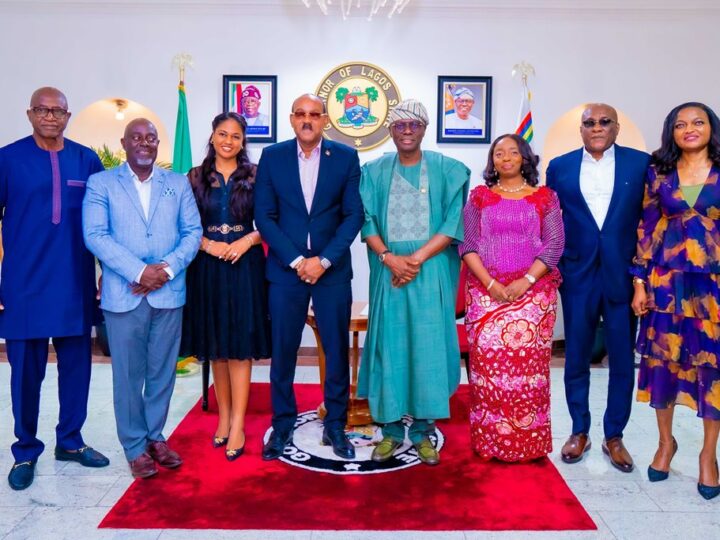 PICTURES: GOV. SANWO-OLU, FIRST LADY, DR. IBIJOKE RECEIVES THE PRIME MINISTER OF ANTIGUA AND BARBUDA, HON. GASTON ALFONSO BROWNE AND HIS WIFE AT THE LAGOS HOUSE, MARINA, ON FRIDAY, MAY 3, 2024