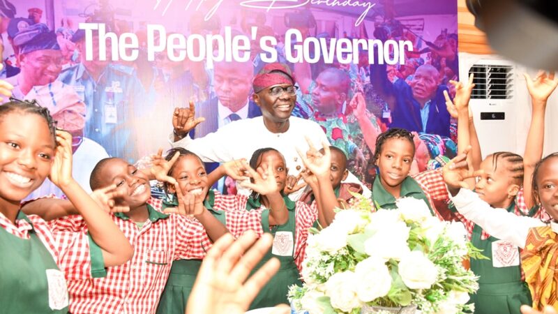 PHOTOS: GOVERNOR SANWO-OLU MARKS 59TH BIRTHDAY WITH CHILDREN LIVING WITH DISABILITIES AT THE LAGOS HOUSES IN IKEJA AND MARINA ON TUESDAY, 25TH JUNE 2024