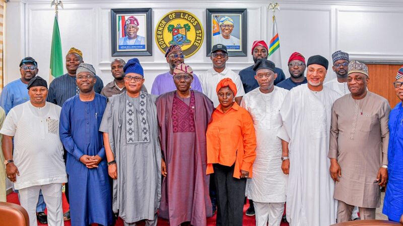 Photos: Sanwo-Olu Receives Senate Committee  On Marine Transport And Blue Economy At Lagos House, Ikeja