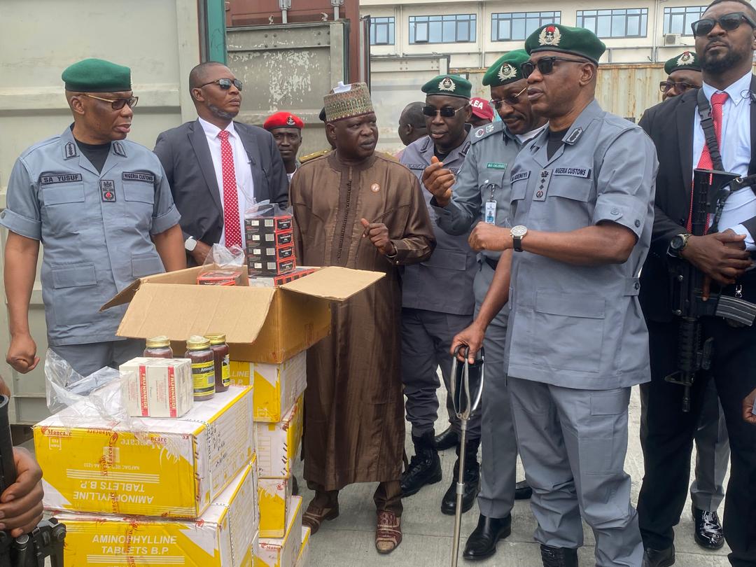 COMPTROLLER-GENERAL OF CUSTOMS UNVIELs  Tramadol, Expired Pharmaceutical s Apapa