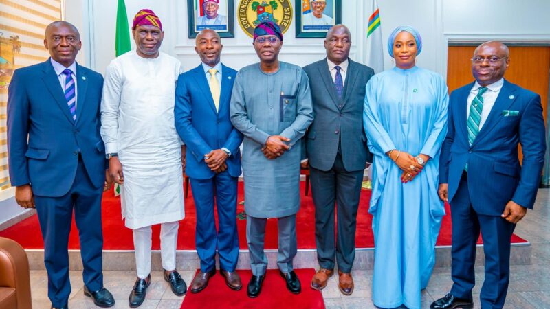 PHOTOS: NATIONAL ASSEMBLY COMMITTEES ON LABOUR AND THE MANAGING DIRECTOR/CE, NIGERIA SOCIAL INSURANCE TRUST FUND (NSITF), MR. SEUN FALEYE PAY COURTESY VISIT TO GOVERNOR SANWO-OLU AT LAGOS HOUSE, IKEJA, ON WEDNESDAY, 14 AUGUST 2024