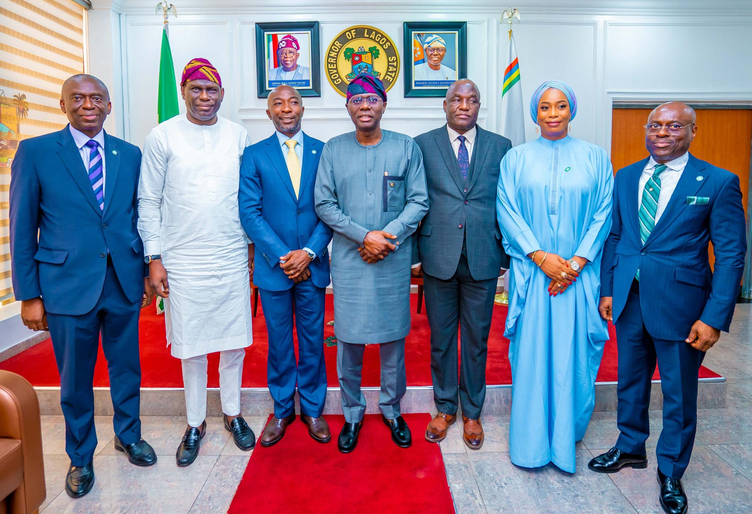 PHOTOS: NATIONAL ASSEMBLY COMMITTEES ON LABOUR AND THE MANAGING DIRECTOR/CE, NIGERIA SOCIAL INSURANCE TRUST FUND (NSITF), MR. SEUN FALEYE PAY COURTESY VISIT TO GOVERNOR SANWO-OLU AT LAGOS HOUSE, IKEJA, ON WEDNESDAY, 14 AUGUST 2024