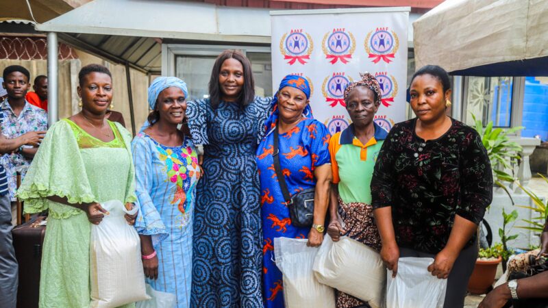 Afolabi Foundation Donates Rice to 250 Widows  